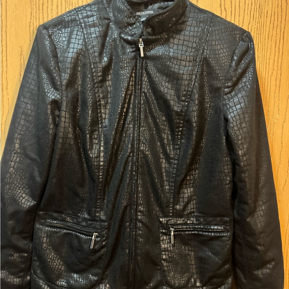 Notations Black Textured Jacket ❤️